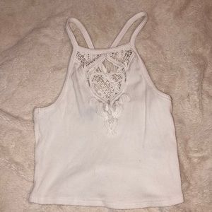 White forever 21 Kendall and Kylie crop top